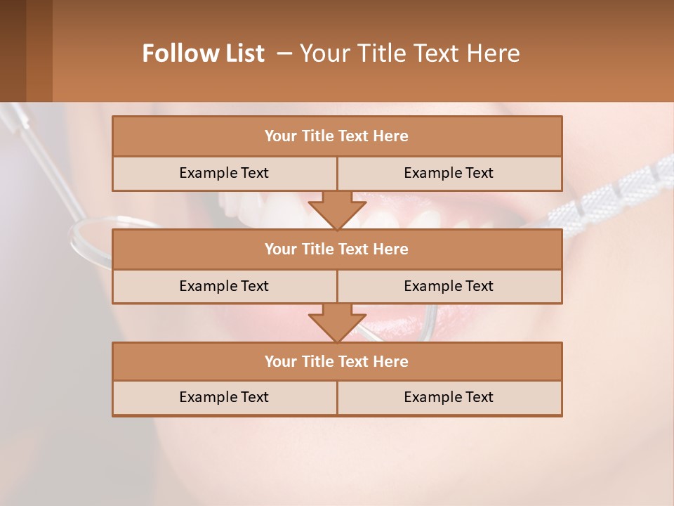 A Woman Smiling With A Toothbrush In Her Mouth PowerPoint Template