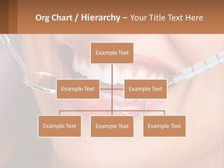 A Woman Smiling With A Toothbrush In Her Mouth PowerPoint Template
