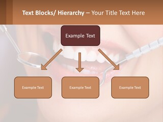 A Woman Smiling With A Toothbrush In Her Mouth PowerPoint Template