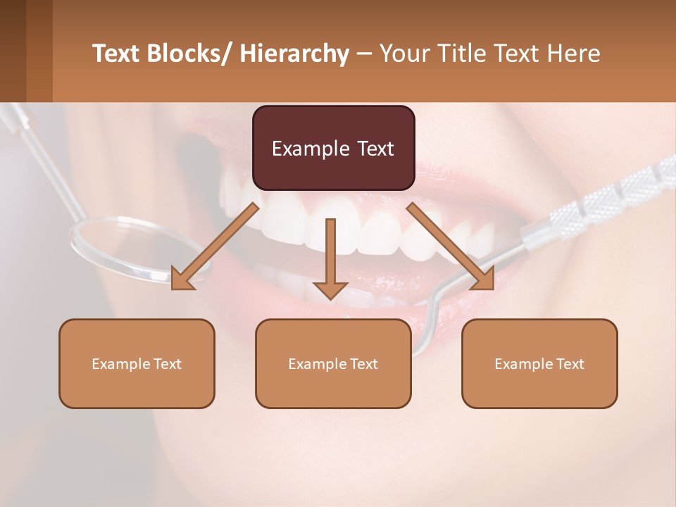 A Woman Smiling With A Toothbrush In Her Mouth PowerPoint Template