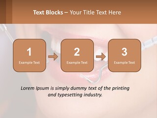A Woman Smiling With A Toothbrush In Her Mouth PowerPoint Template