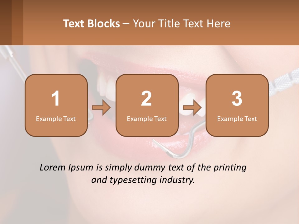 A Woman Smiling With A Toothbrush In Her Mouth PowerPoint Template