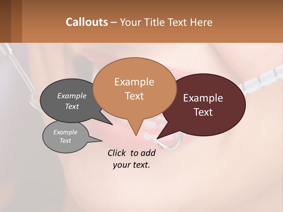 A Woman Smiling With A Toothbrush In Her Mouth PowerPoint Template