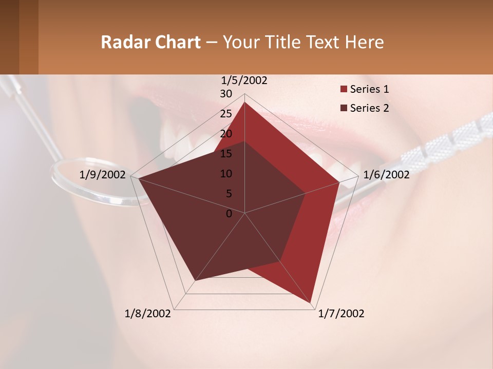 A Woman Smiling With A Toothbrush In Her Mouth PowerPoint Template