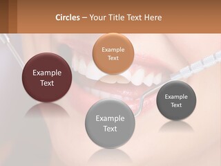 A Woman Smiling With A Toothbrush In Her Mouth PowerPoint Template