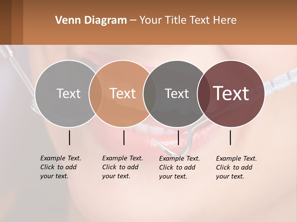 A Woman Smiling With A Toothbrush In Her Mouth PowerPoint Template