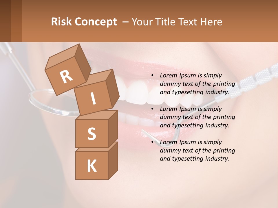 A Woman Smiling With A Toothbrush In Her Mouth PowerPoint Template