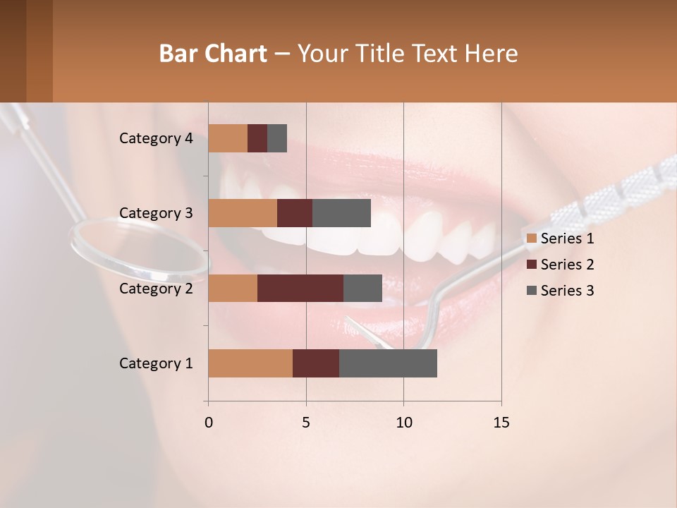 A Woman Smiling With A Toothbrush In Her Mouth PowerPoint Template