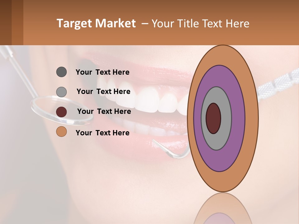 A Woman Smiling With A Toothbrush In Her Mouth PowerPoint Template