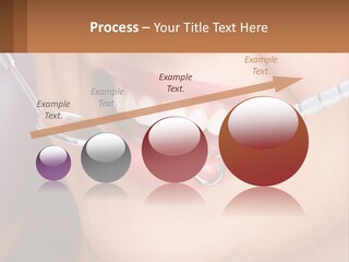 A Woman Smiling With A Toothbrush In Her Mouth PowerPoint Template