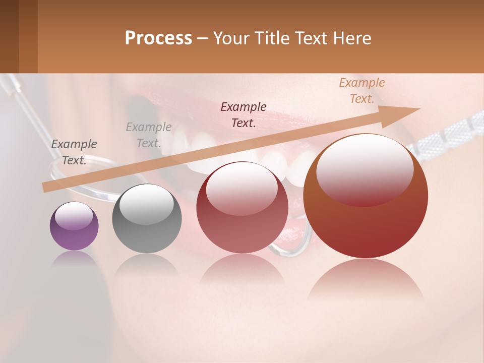 A Woman Smiling With A Toothbrush In Her Mouth PowerPoint Template