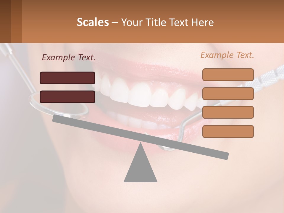 A Woman Smiling With A Toothbrush In Her Mouth PowerPoint Template