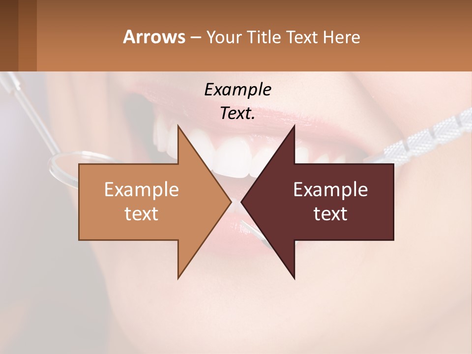 A Woman Smiling With A Toothbrush In Her Mouth PowerPoint Template