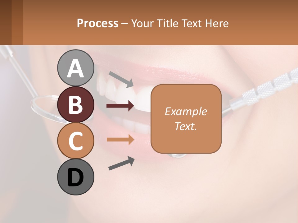 A Woman Smiling With A Toothbrush In Her Mouth PowerPoint Template