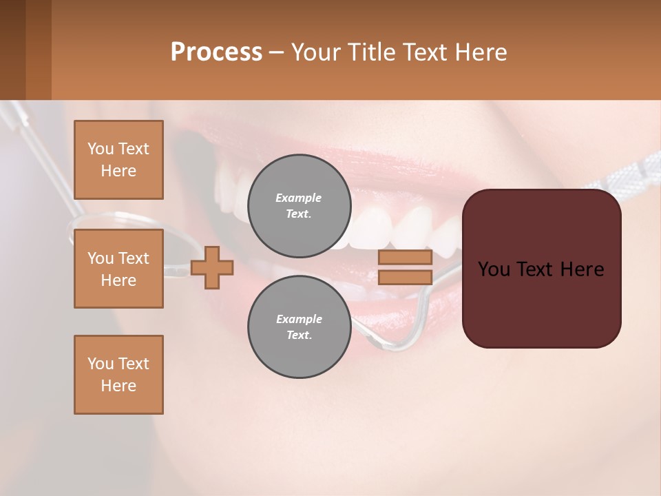 A Woman Smiling With A Toothbrush In Her Mouth PowerPoint Template