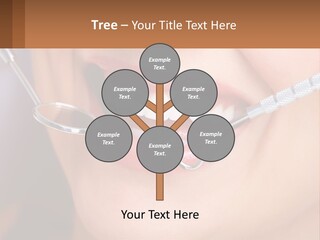 A Woman Smiling With A Toothbrush In Her Mouth PowerPoint Template