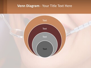 A Woman Smiling With A Toothbrush In Her Mouth PowerPoint Template