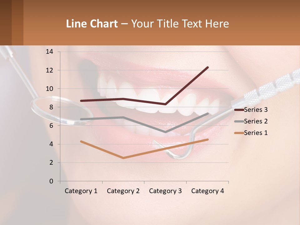 A Woman Smiling With A Toothbrush In Her Mouth PowerPoint Template