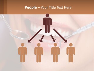 A Woman Smiling With A Toothbrush In Her Mouth PowerPoint Template