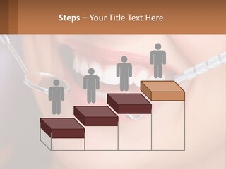 A Woman Smiling With A Toothbrush In Her Mouth PowerPoint Template