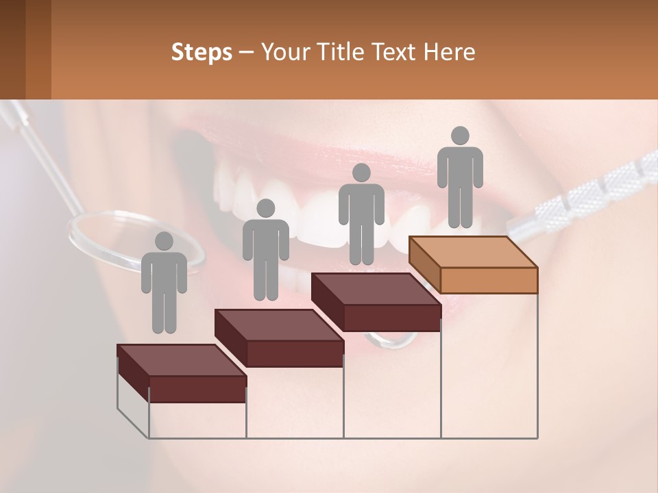 A Woman Smiling With A Toothbrush In Her Mouth PowerPoint Template