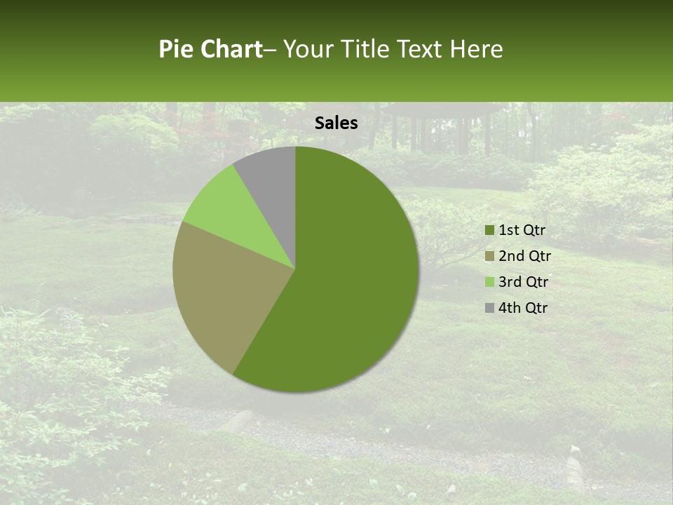 A Green Garden With A Path In The Middle Of It PowerPoint Template