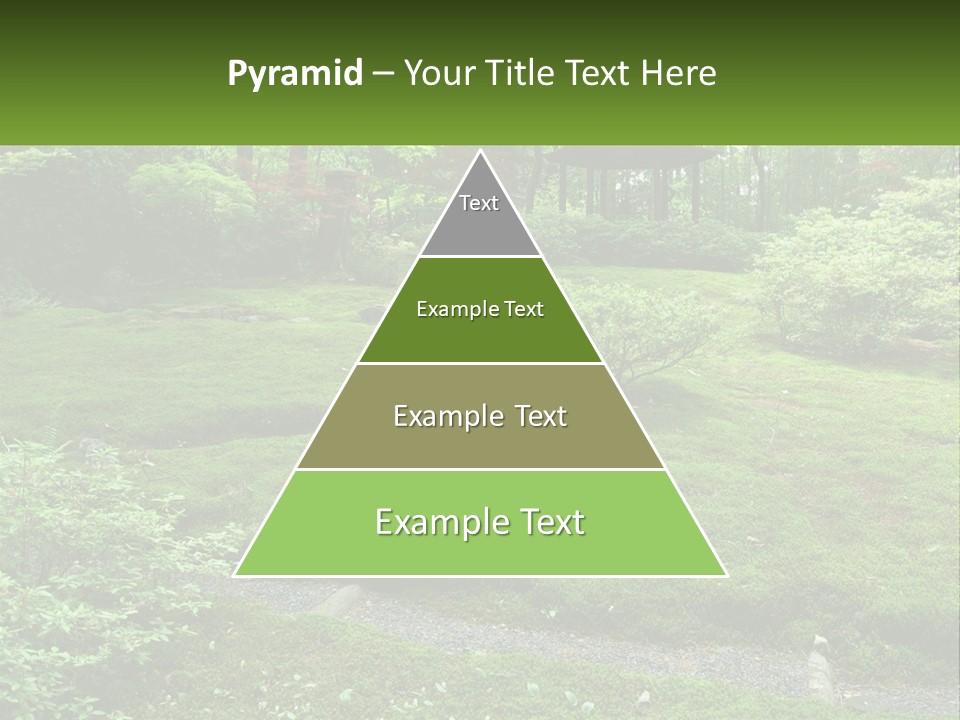 A Green Garden With A Path In The Middle Of It PowerPoint Template