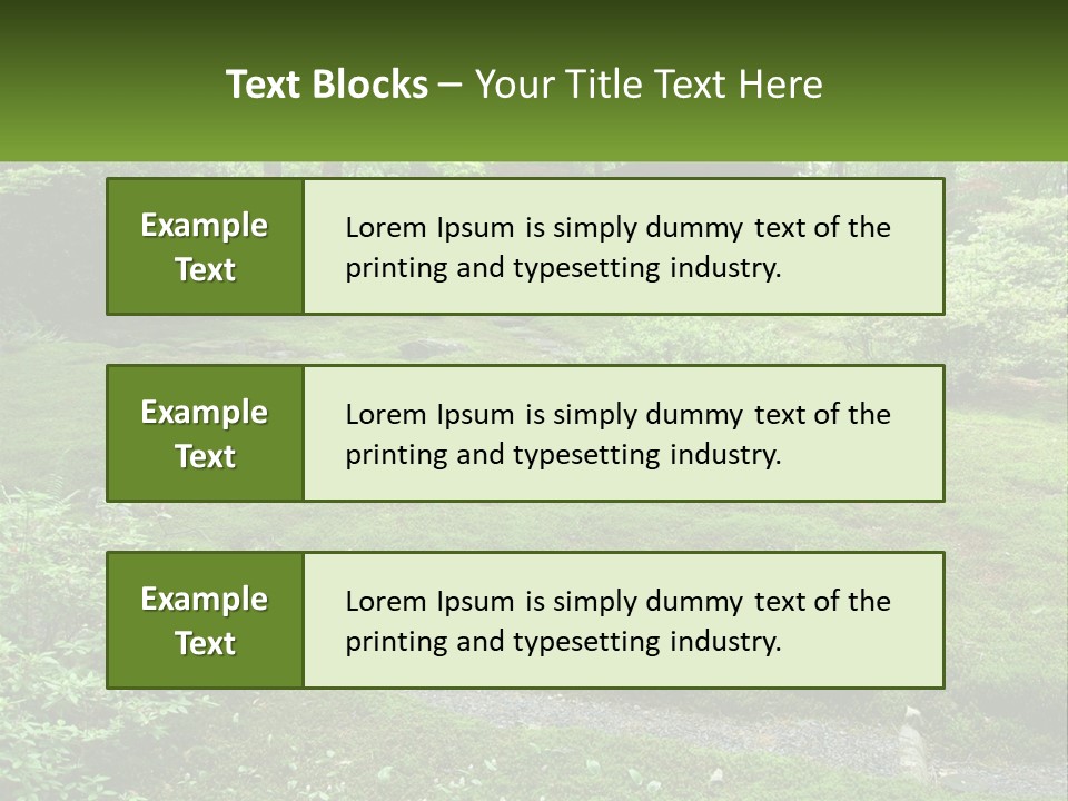 A Green Garden With A Path In The Middle Of It PowerPoint Template