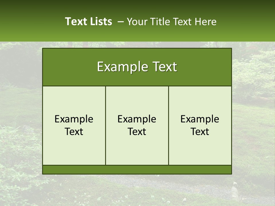 A Green Garden With A Path In The Middle Of It PowerPoint Template