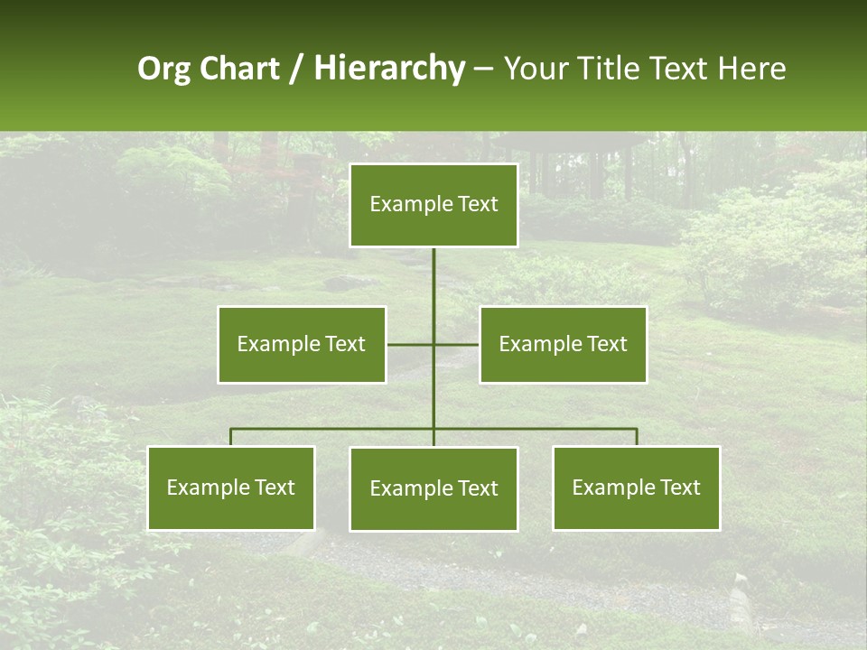 A Green Garden With A Path In The Middle Of It PowerPoint Template