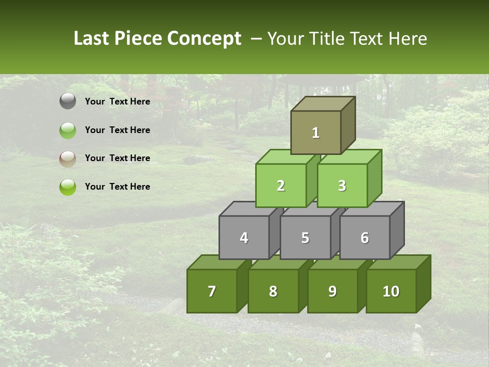 A Green Garden With A Path In The Middle Of It PowerPoint Template