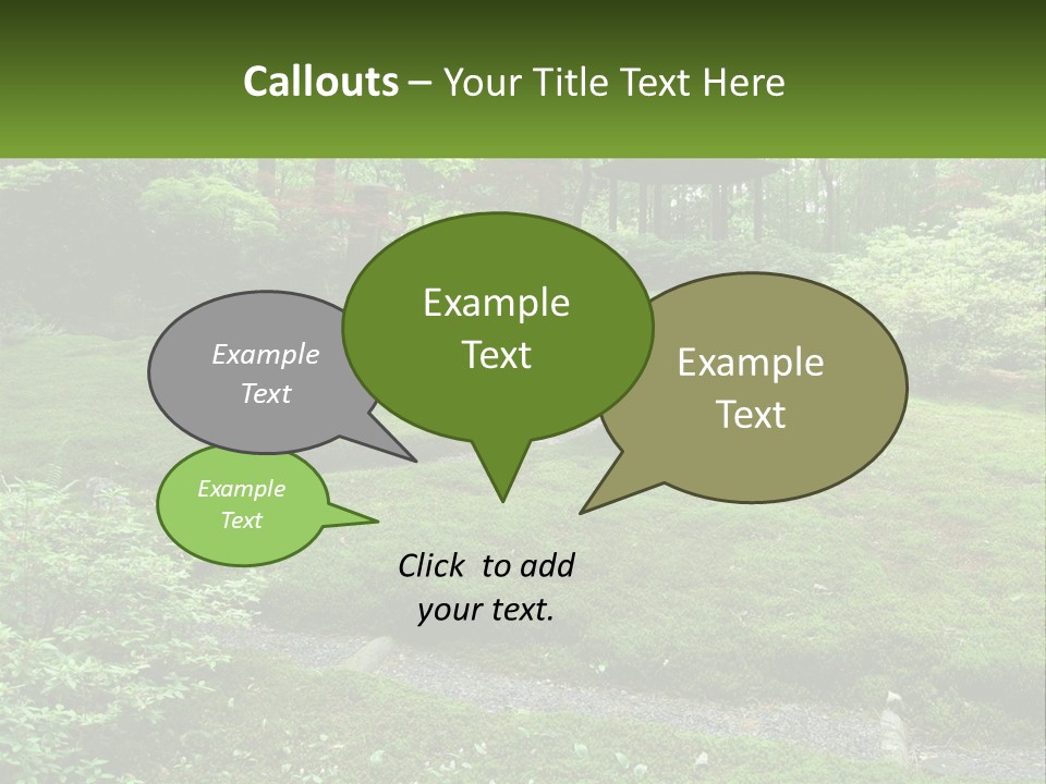 A Green Garden With A Path In The Middle Of It PowerPoint Template