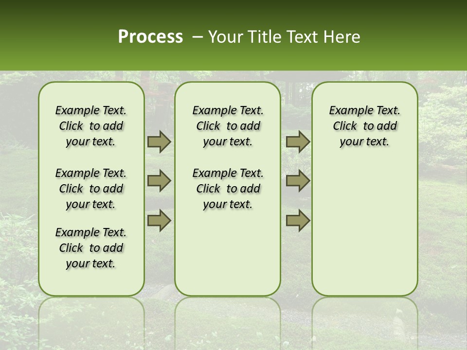 A Green Garden With A Path In The Middle Of It PowerPoint Template