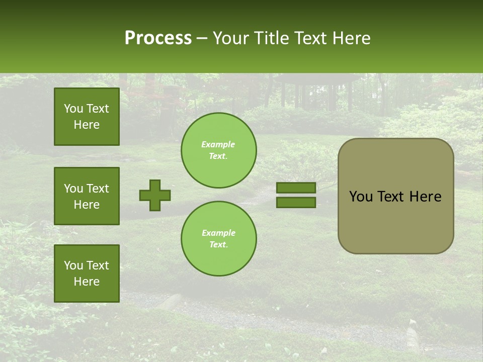 A Green Garden With A Path In The Middle Of It PowerPoint Template