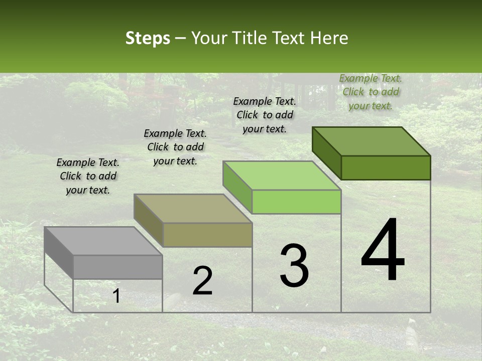 A Green Garden With A Path In The Middle Of It PowerPoint Template