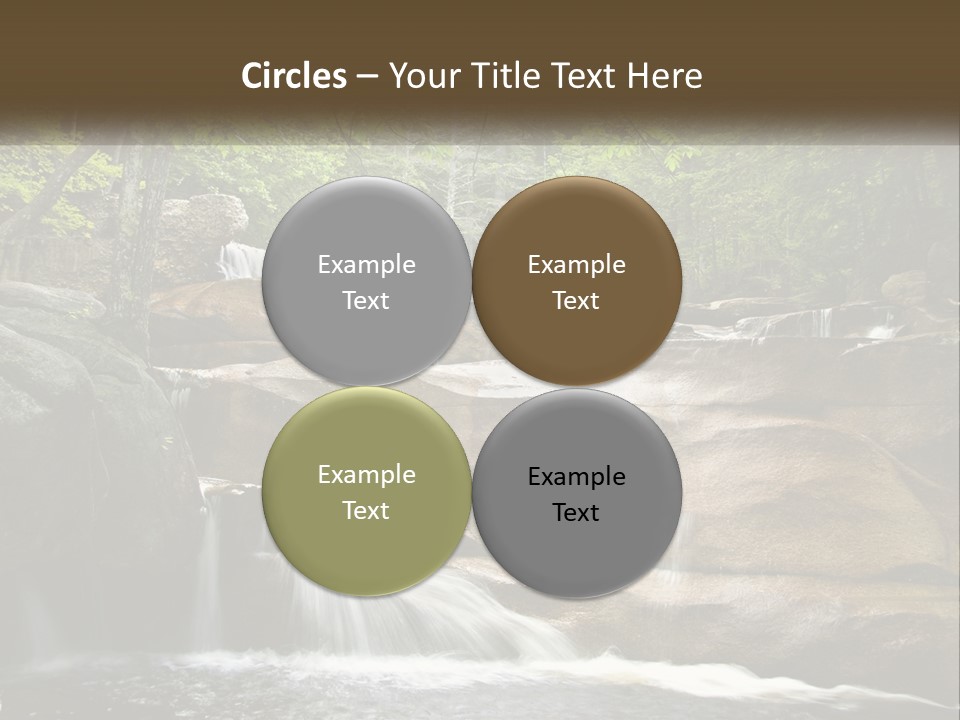 A Waterfall In The Middle Of A Forest PowerPoint Template