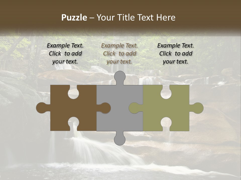 A Waterfall In The Middle Of A Forest PowerPoint Template