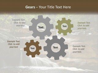 A Waterfall In The Middle Of A Forest PowerPoint Template