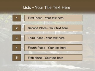 A Waterfall In The Middle Of A Forest PowerPoint Template