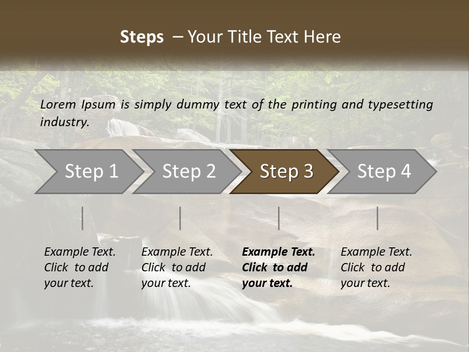 A Waterfall In The Middle Of A Forest PowerPoint Template