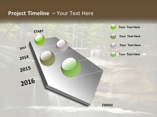 A Waterfall In The Middle Of A Forest PowerPoint Template