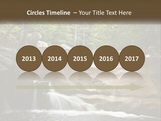 A Waterfall In The Middle Of A Forest PowerPoint Template