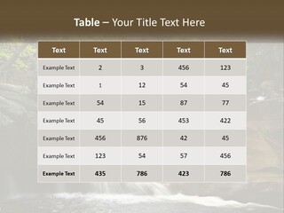 A Waterfall In The Middle Of A Forest PowerPoint Template