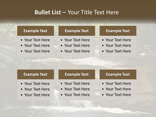 A Waterfall In The Middle Of A Forest PowerPoint Template