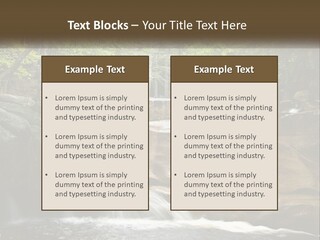 A Waterfall In The Middle Of A Forest PowerPoint Template