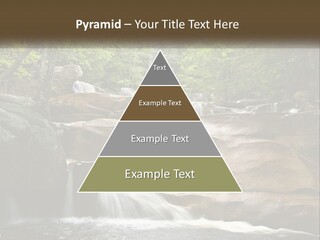 A Waterfall In The Middle Of A Forest PowerPoint Template