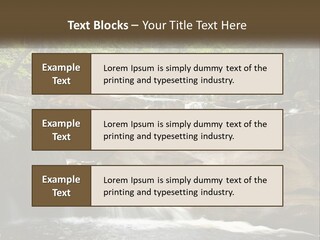 A Waterfall In The Middle Of A Forest PowerPoint Template