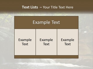 A Waterfall In The Middle Of A Forest PowerPoint Template