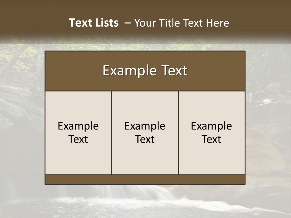 A Waterfall In The Middle Of A Forest PowerPoint Template