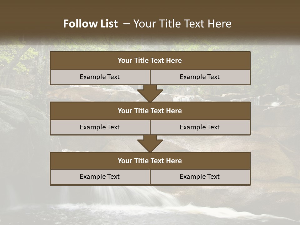 A Waterfall In The Middle Of A Forest PowerPoint Template